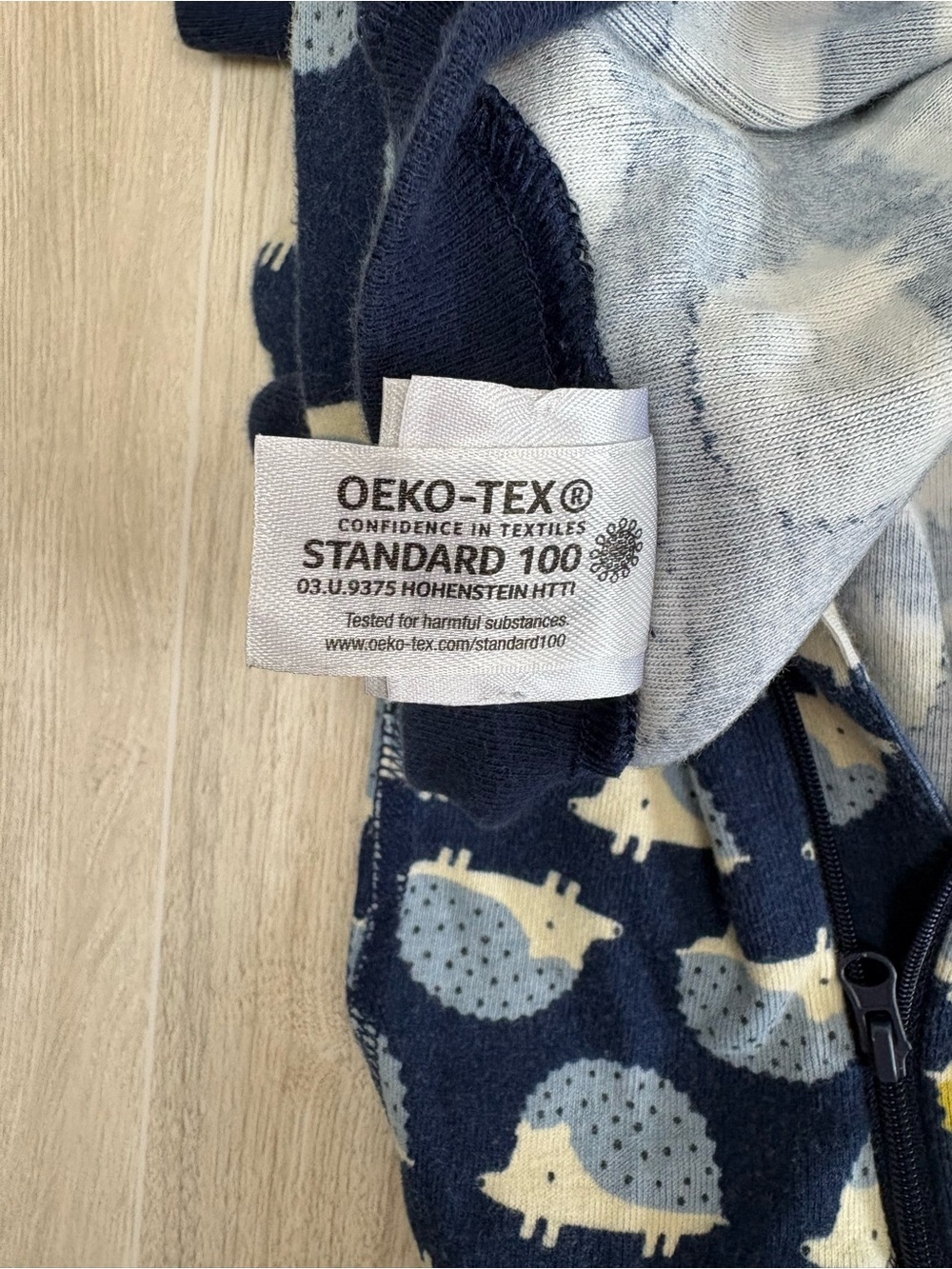 Hanna Andersson Hedgehogs on Navy Print Knit Kids One-Piece Scandi Whimsical EUC - Picture 8 of 8
